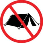 No camping