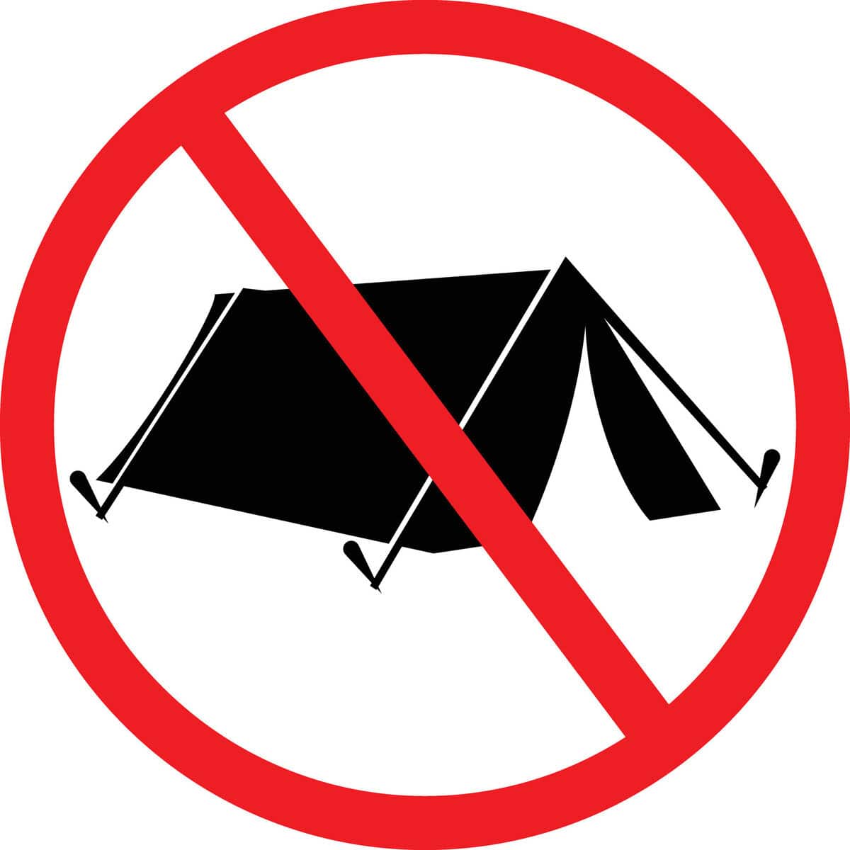 No camping